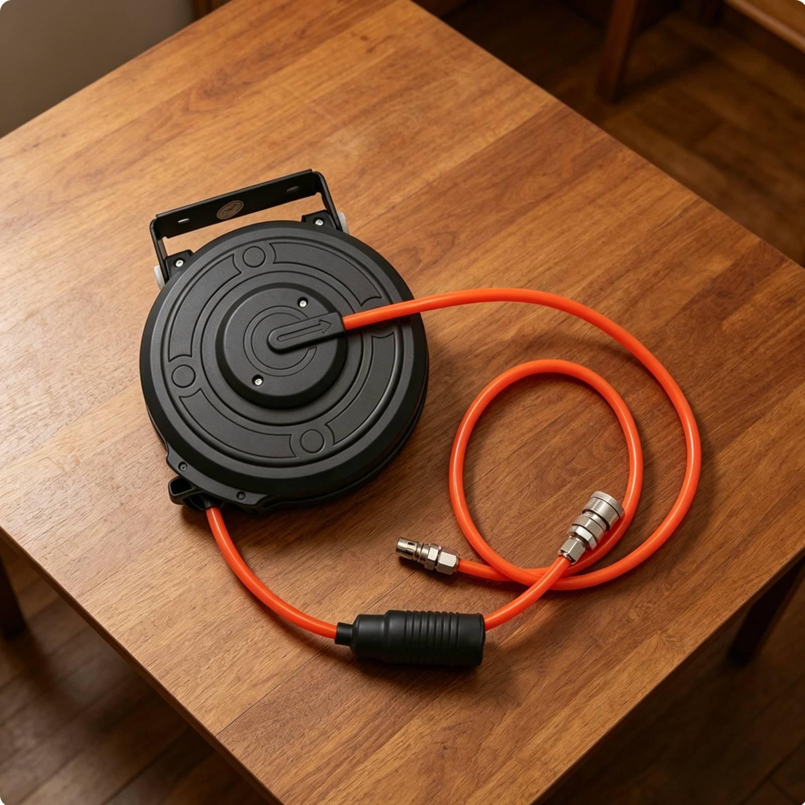 Retractable Pneumatic Air Hose - Workshop With Tools recension och pris