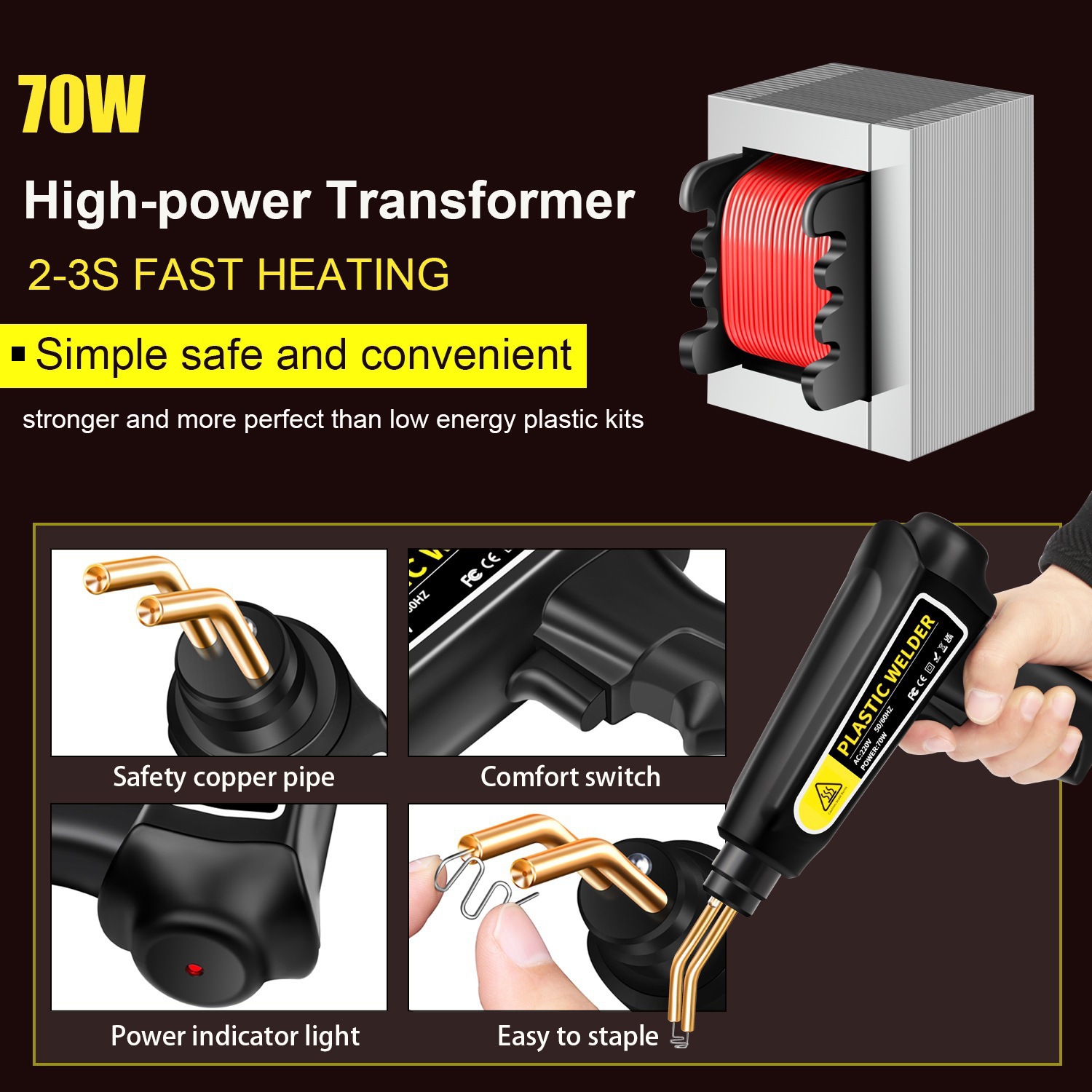 70W Plastic Welder Repair Kit, - Tools For Welding Workshop recension och pris