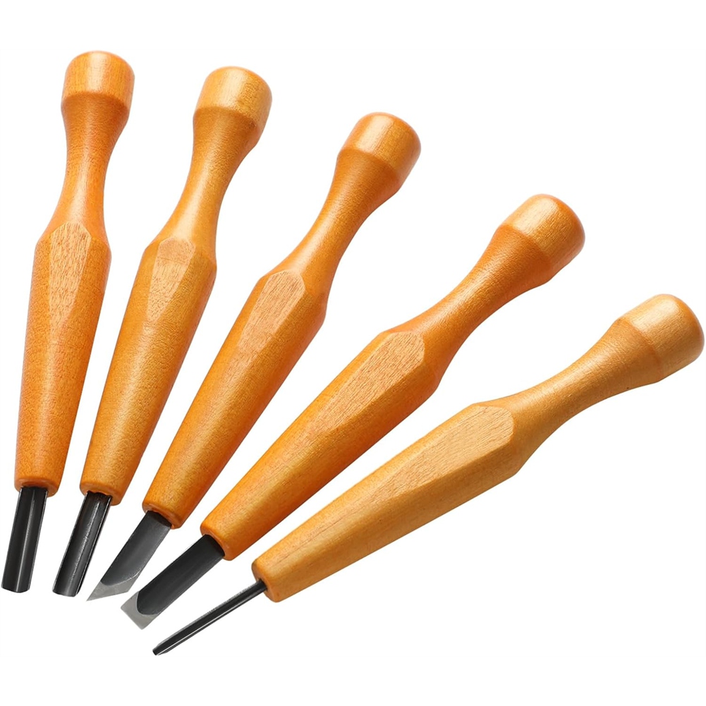 5 Pcs Linocut Carving Tools Se - Chisel Set Wood recension och pris