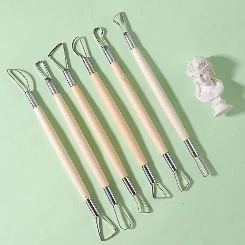 6PCS wooden handle wax pottery - Chisel Set Wood recension och pris